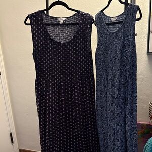 Croft & Barrow Black and Blue Midi Dresses